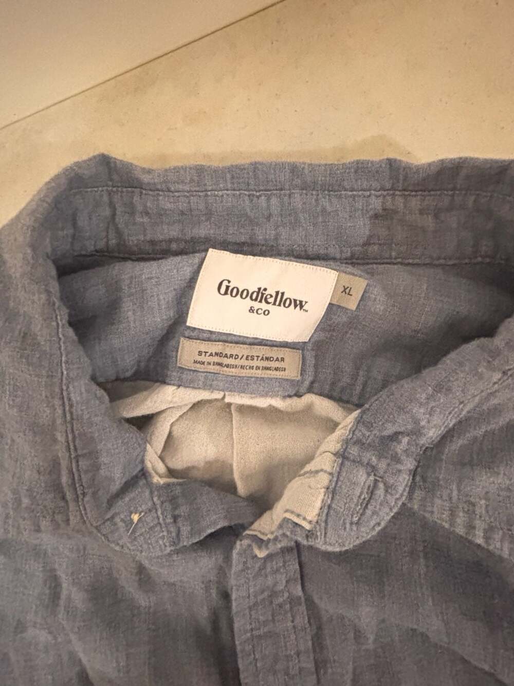 Goodfellow & Co Men's Blue Long Sleeve Button-Down Shirt Size XL